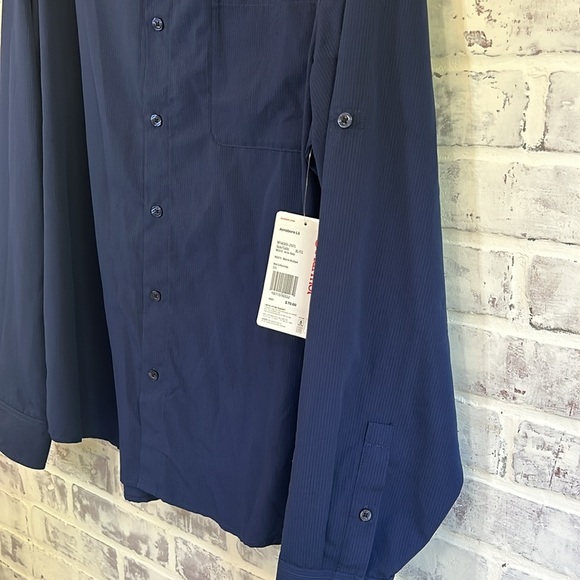 Marmot NWT Men's XL Arctic Navy Aerobora L/S Button Down Woven Shirt Outdoor - Picture 8 of 10
